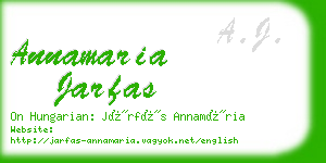 annamaria jarfas business card